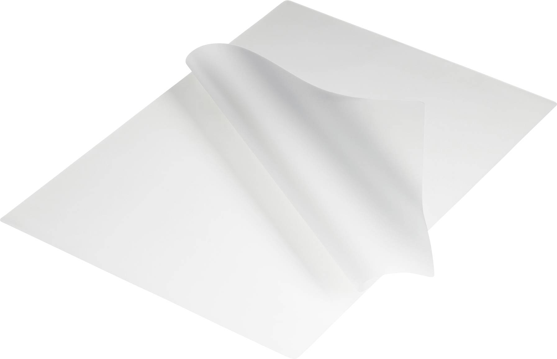 Une feuille de papier blanche est montrée, légèrement pliée en son milieu sur une surface blanche.