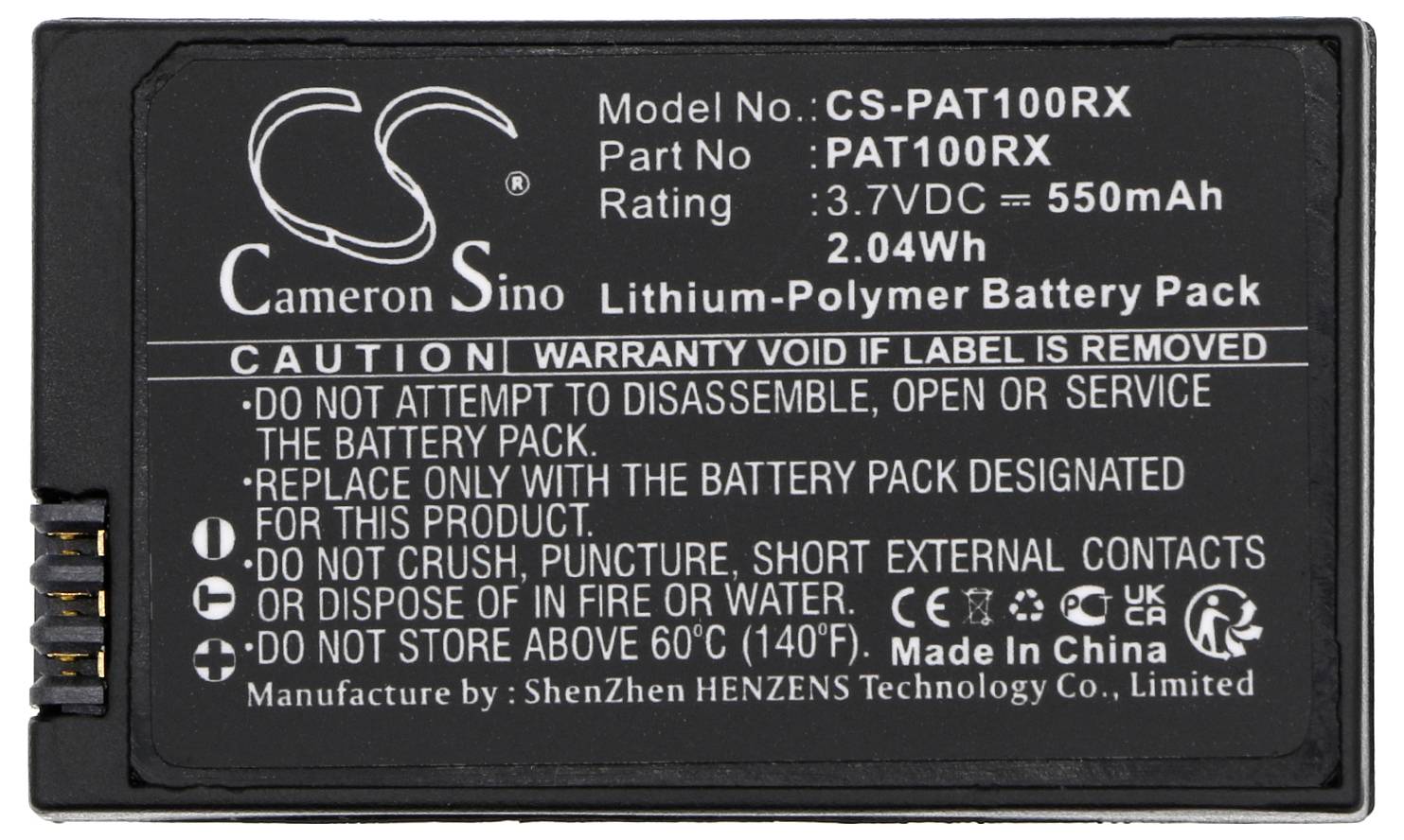 CS Cameron Sino CS-PAT100RX Pack de batterie (LiPo)