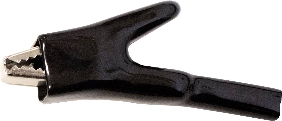 Mueller Electric BU-121-0 Pince crocodile noir Plage de serrage max.: 15 mm Longueur: 94 mm 1 pc(s)