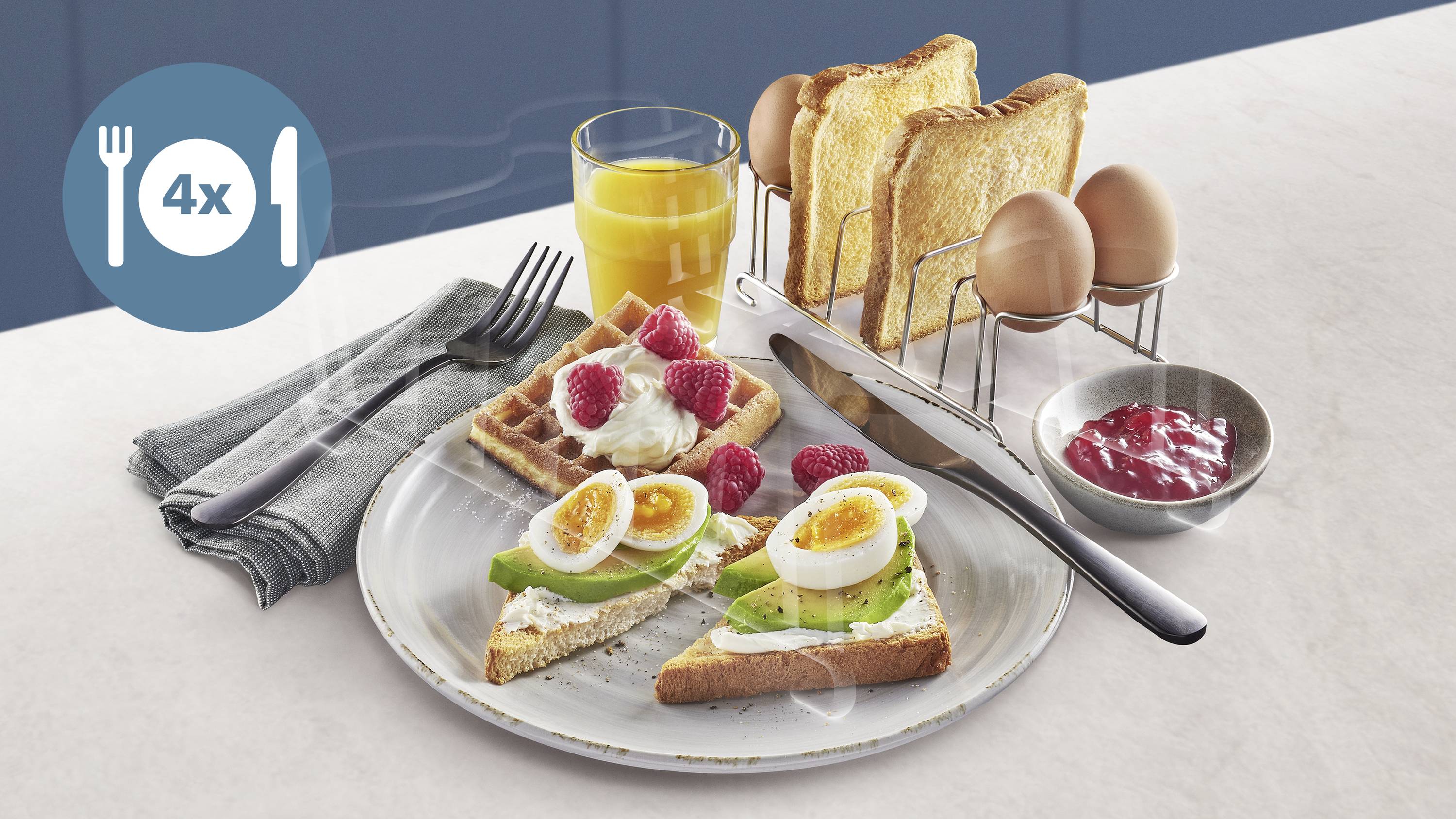 Philips Home HD9921/00 Kit petit-déjeuner métal