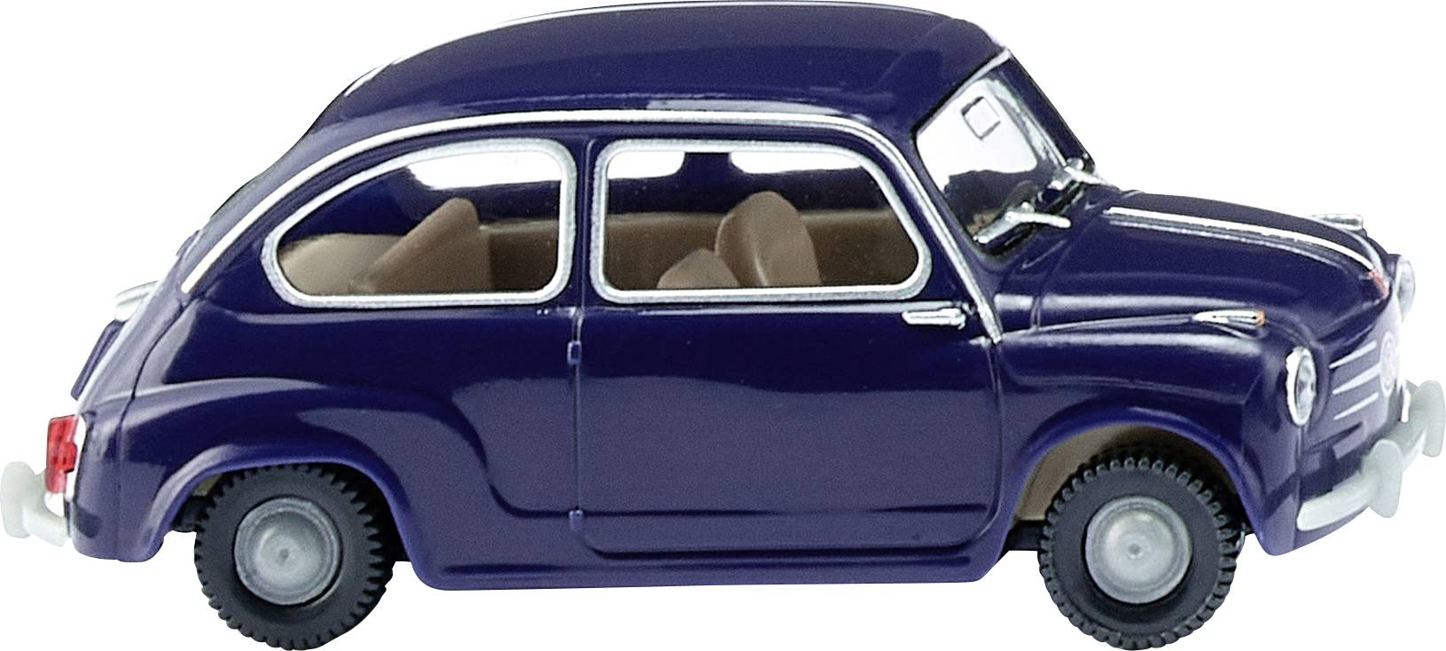 Wiking 009907 H0 Modèle réduit de voiture particulière Fiat 600 - bleu foncé