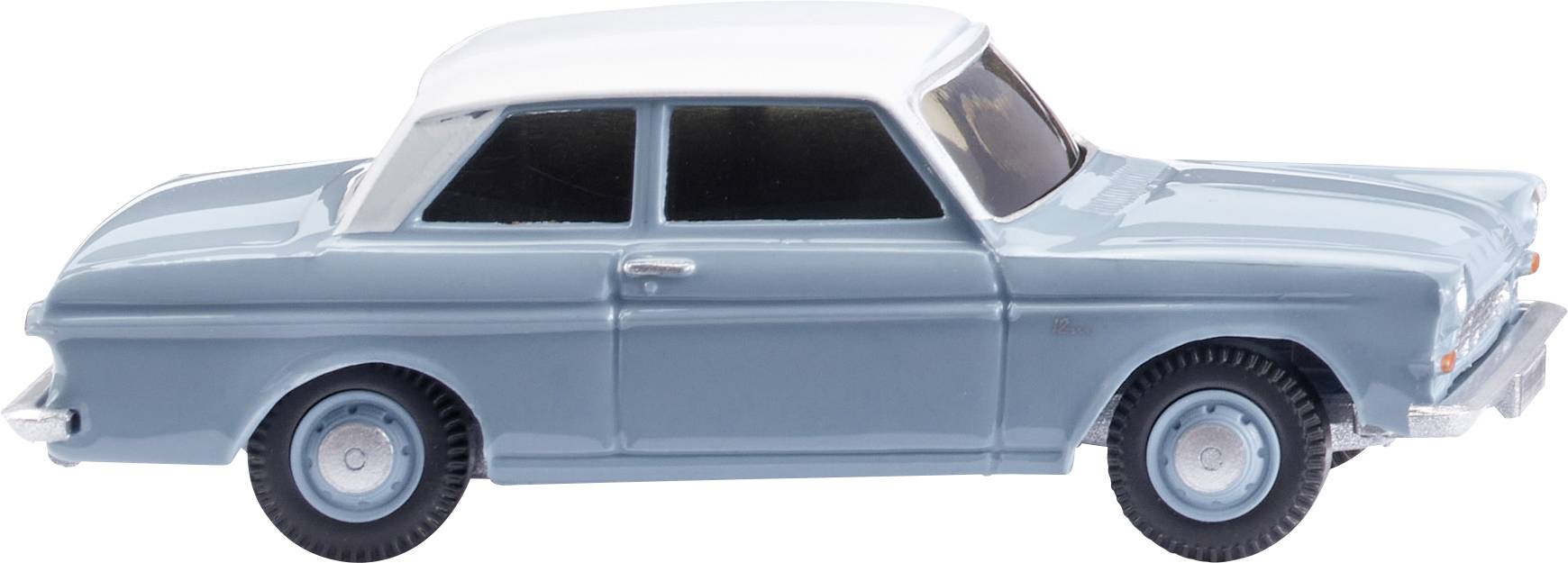 Wiking 020204 H0 Modèle réduit de voiture particulière Ford Taunus 12M - bleu pastel avec toit blanc