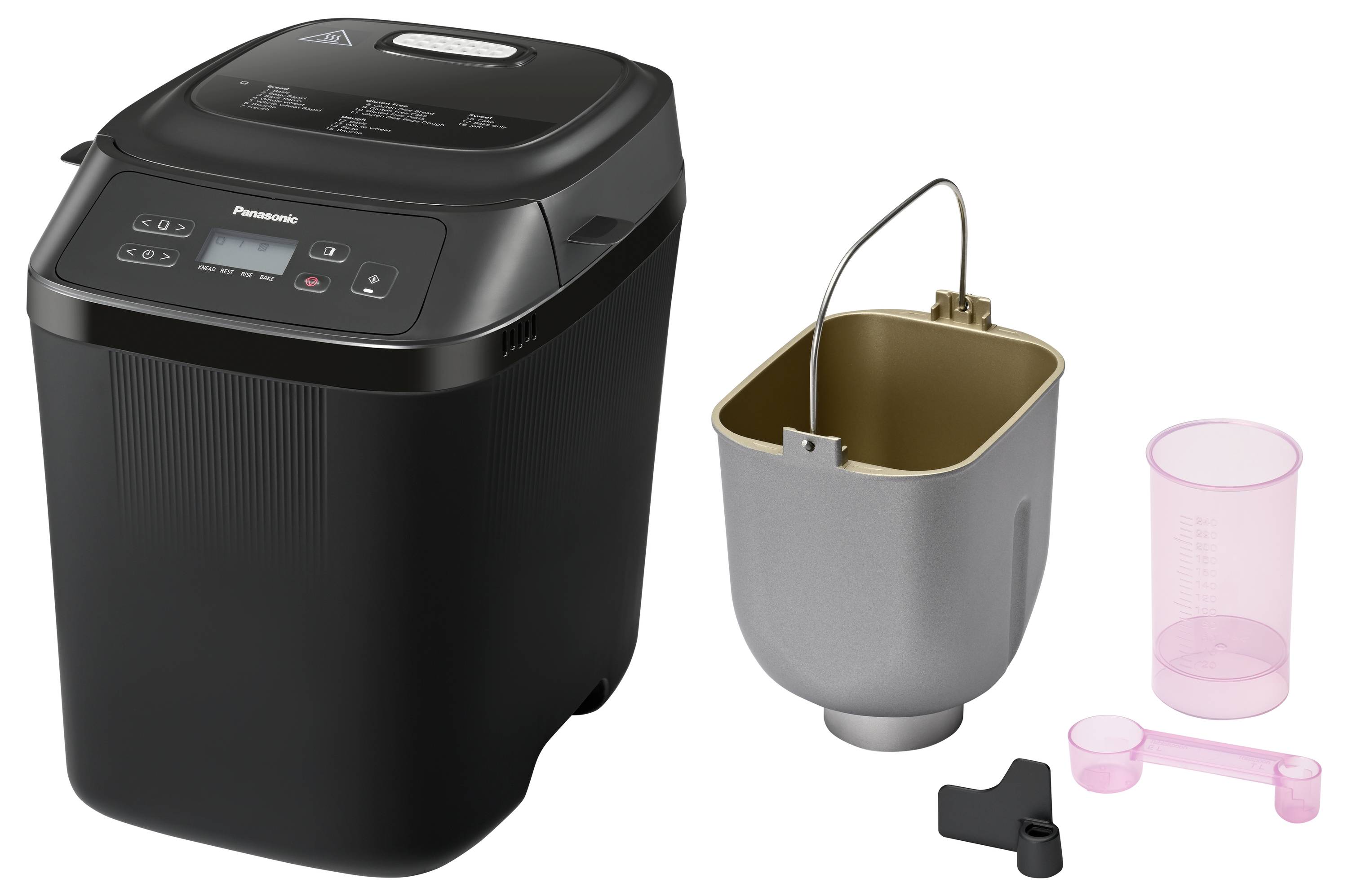 Panasonic SD-PN100 Mini machine à pain fonction minuteur, 18 programmes automatiques 400 g noir