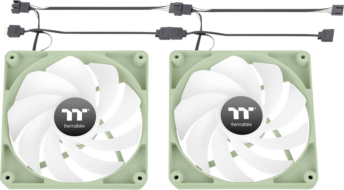 Thermaltake CT140 Reverse ARGB Sync PC Cooling Fan Matcha Green 2 Pack Ventilateur pour PC (l x H x P) 140 x 140 x 25 mm