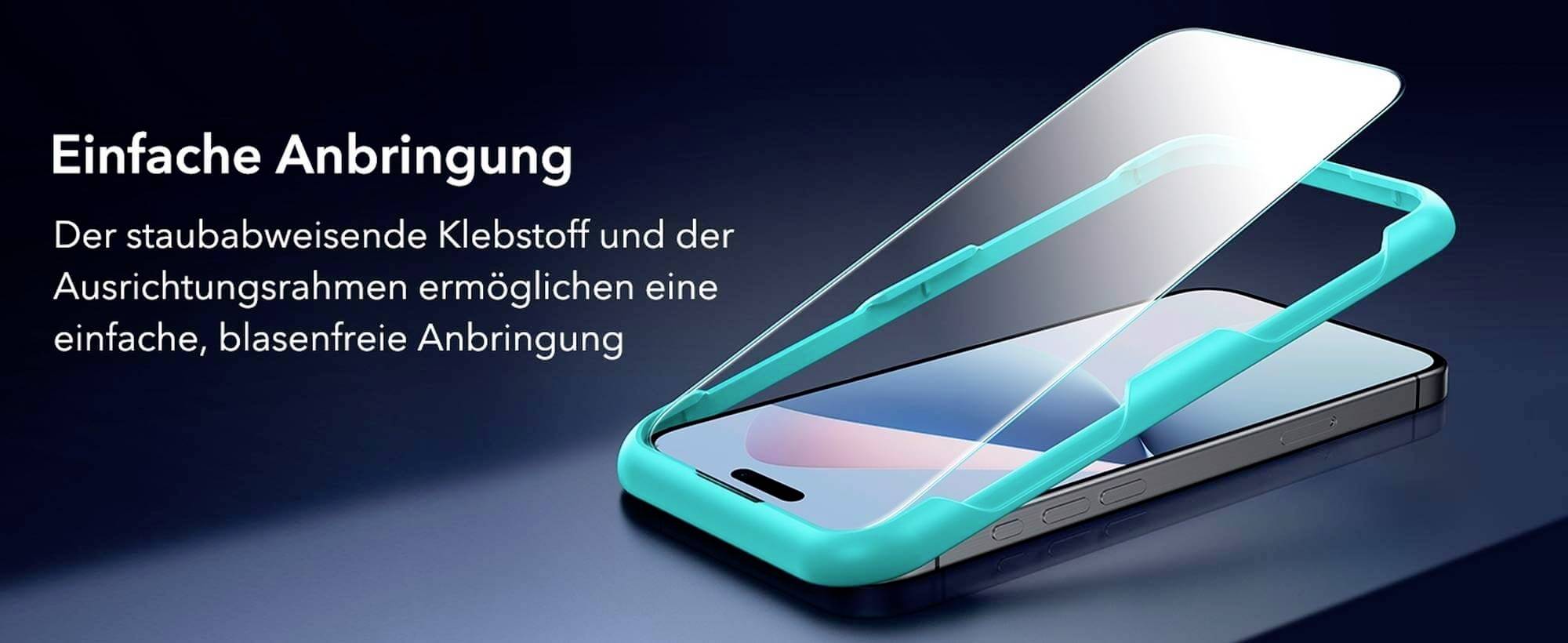 ESR Tempered-Glass Verre de protection d'écran Apple iPhone 16 Pro 1 pc(s) anti-traces de doigts, résistant aux éraflures