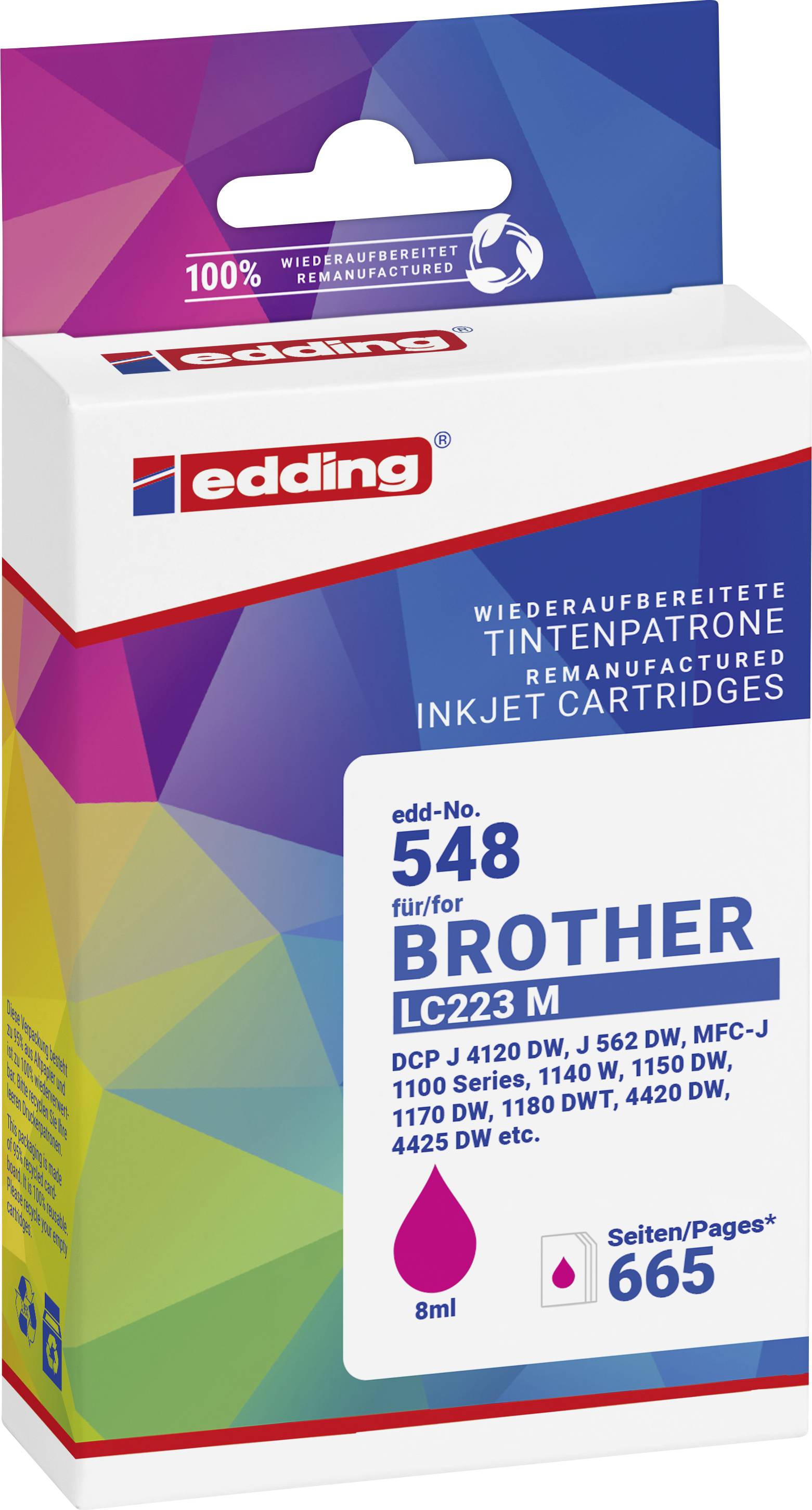 Edding Encre remplace Brother LC-223M compatible magenta EDD-548 18-548-01