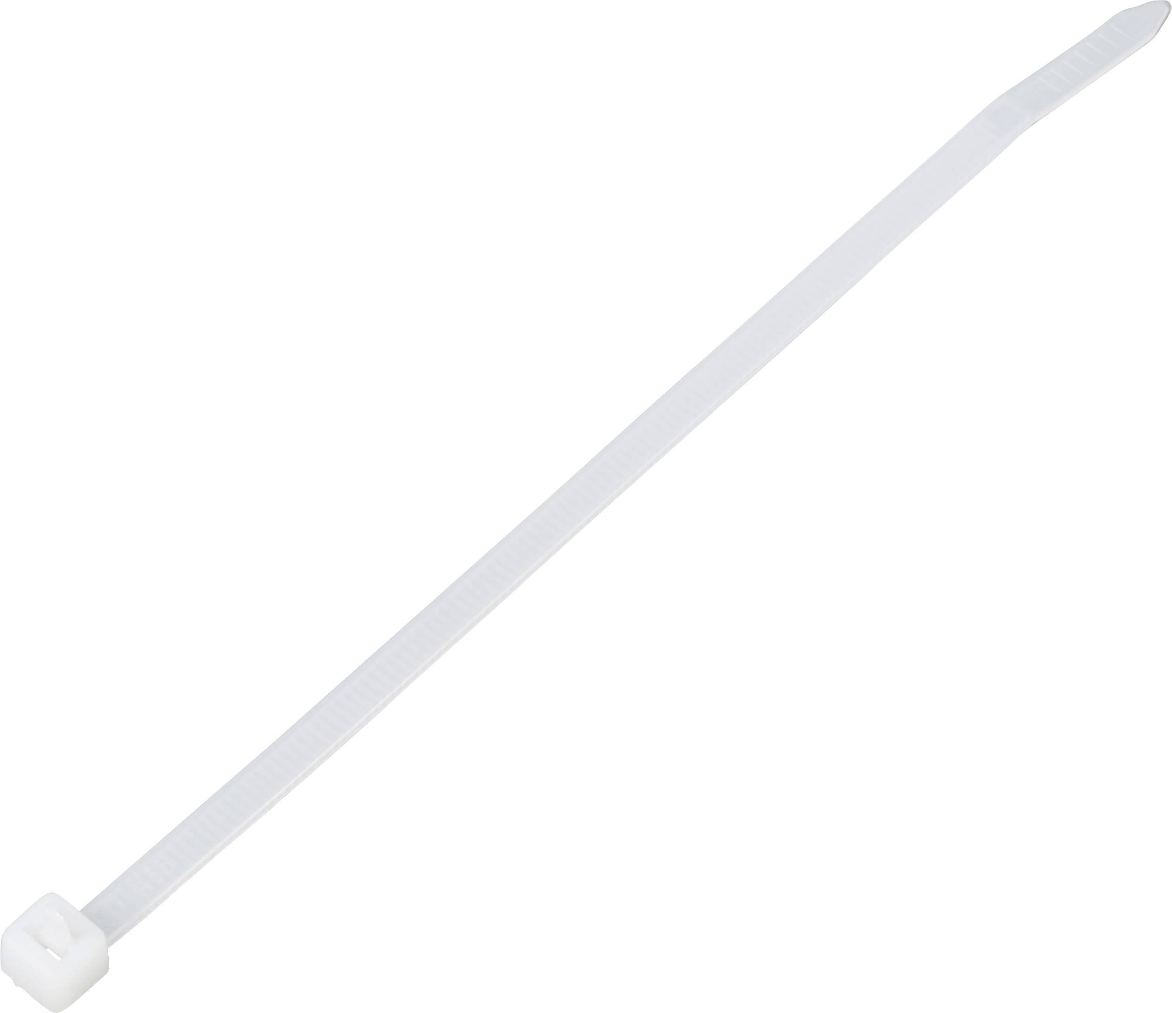 TRU COMPONENTS TC-13340660 TC-RT-160-4.6-N Serre-câble 160 mm 4.6 mm naturel réouvrable, résiste aux produits chimiques 100 pc(s)