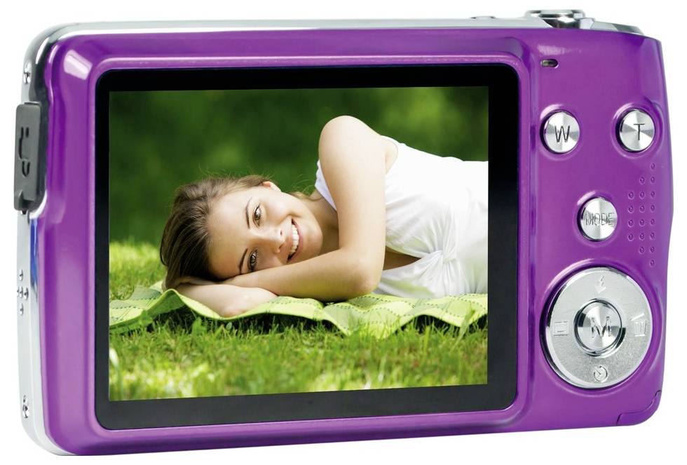 AgfaPhoto Realishot DC8200 purple Appareil photo numérique 18 Mill. pixel Zoom optique: 8 x violet avec accu, sacoche
