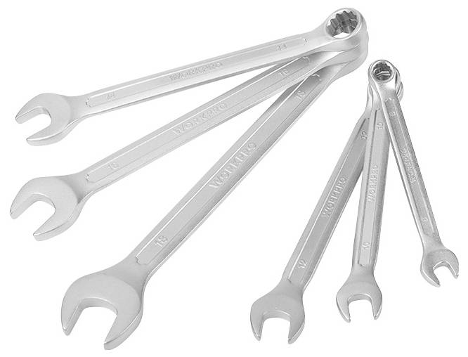 WorkPro WP202501 Jeu de clés mixtes 6 pièces Ouverture de clé (métrique) 8 - 18 mm