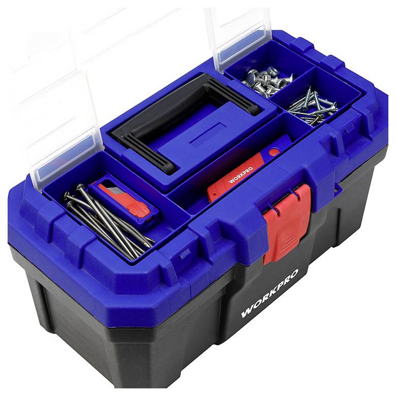 WorkPro WP283001 410 x 230 x 205 mm Boîte à outils vide bleu, noir