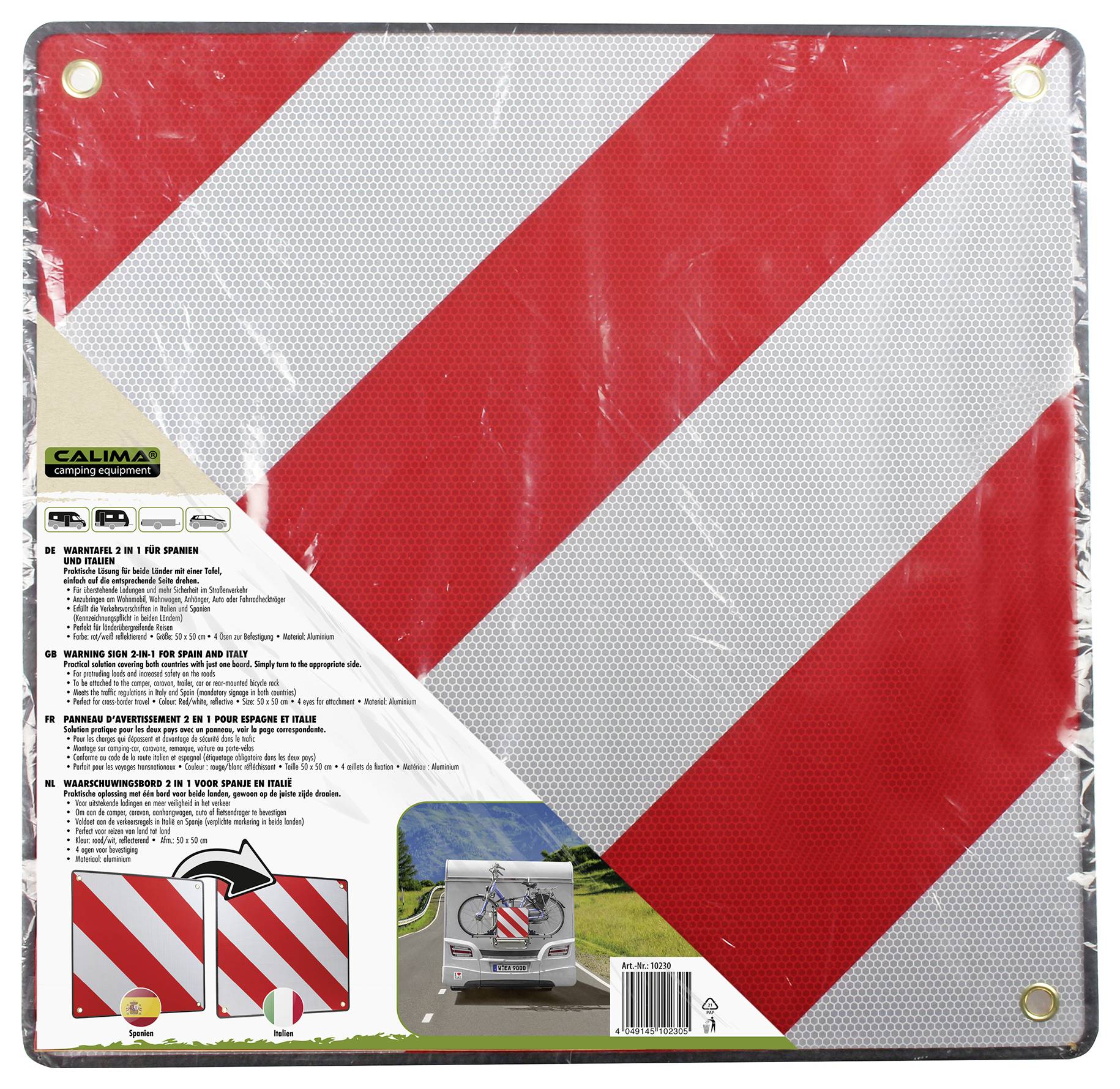 Calima 46044 Profilé de fixation aluminium 500 mm x 500 mm x 10 mm