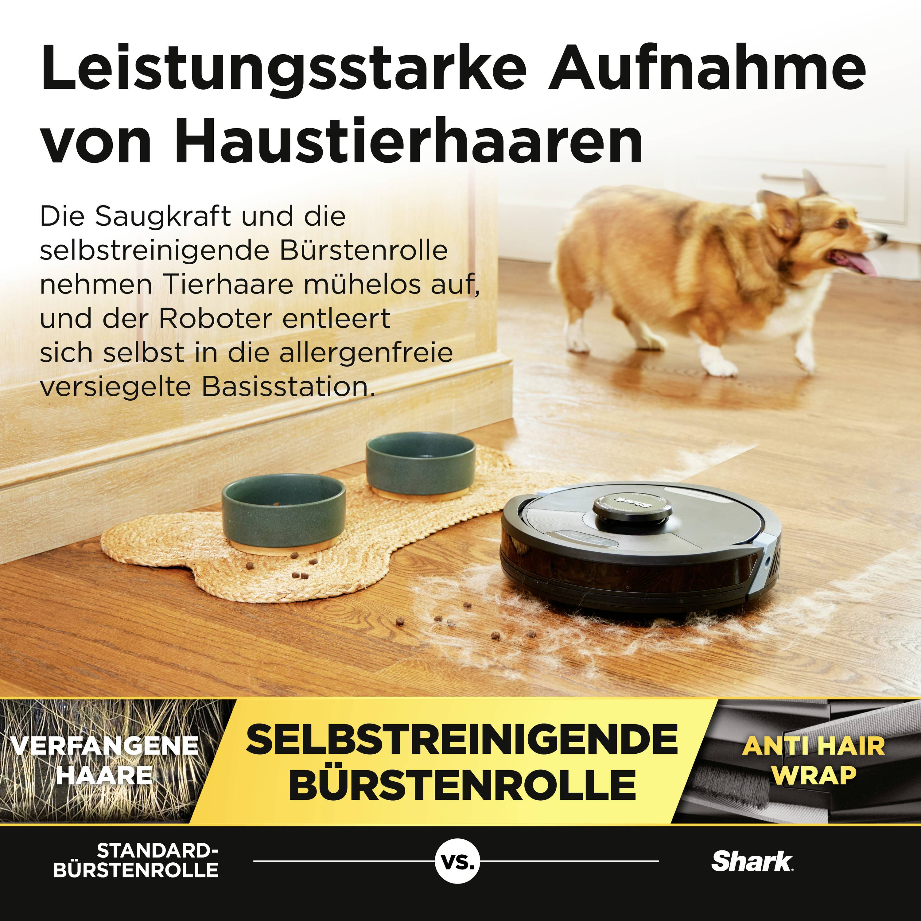 Shark Matrix Plus 2-in-1 Robot aspirateur et nettoyeur noir commande par application, sans sac, avec batterie, avec chargeur