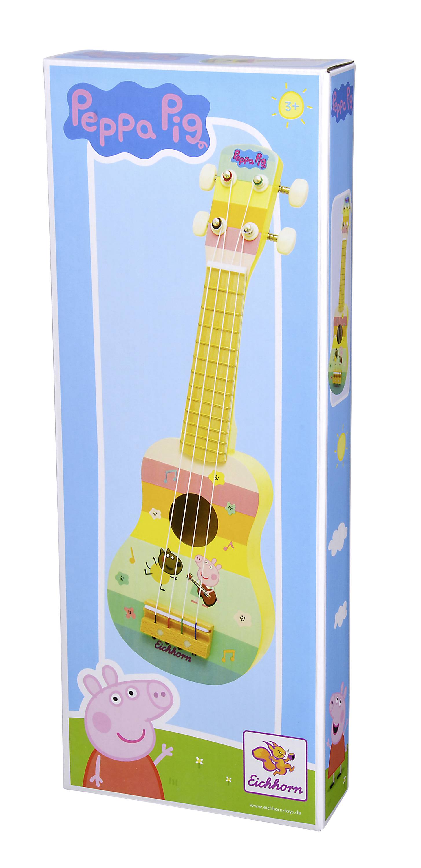 Eichhorn Guitare pour enfant Peppa Pig Holz Ukulele 43cm