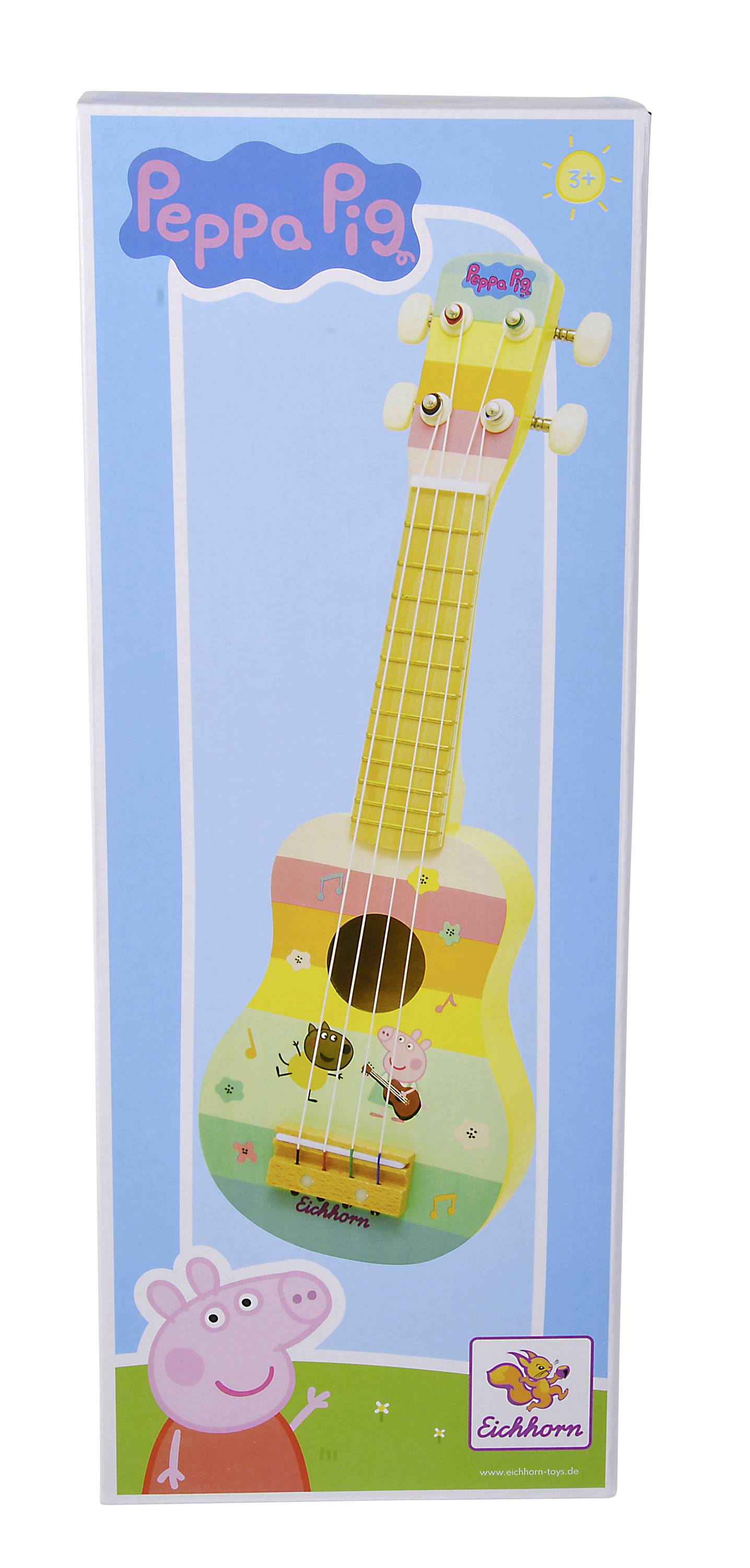 Eichhorn Guitare pour enfant Peppa Pig Holz Ukulele 43cm