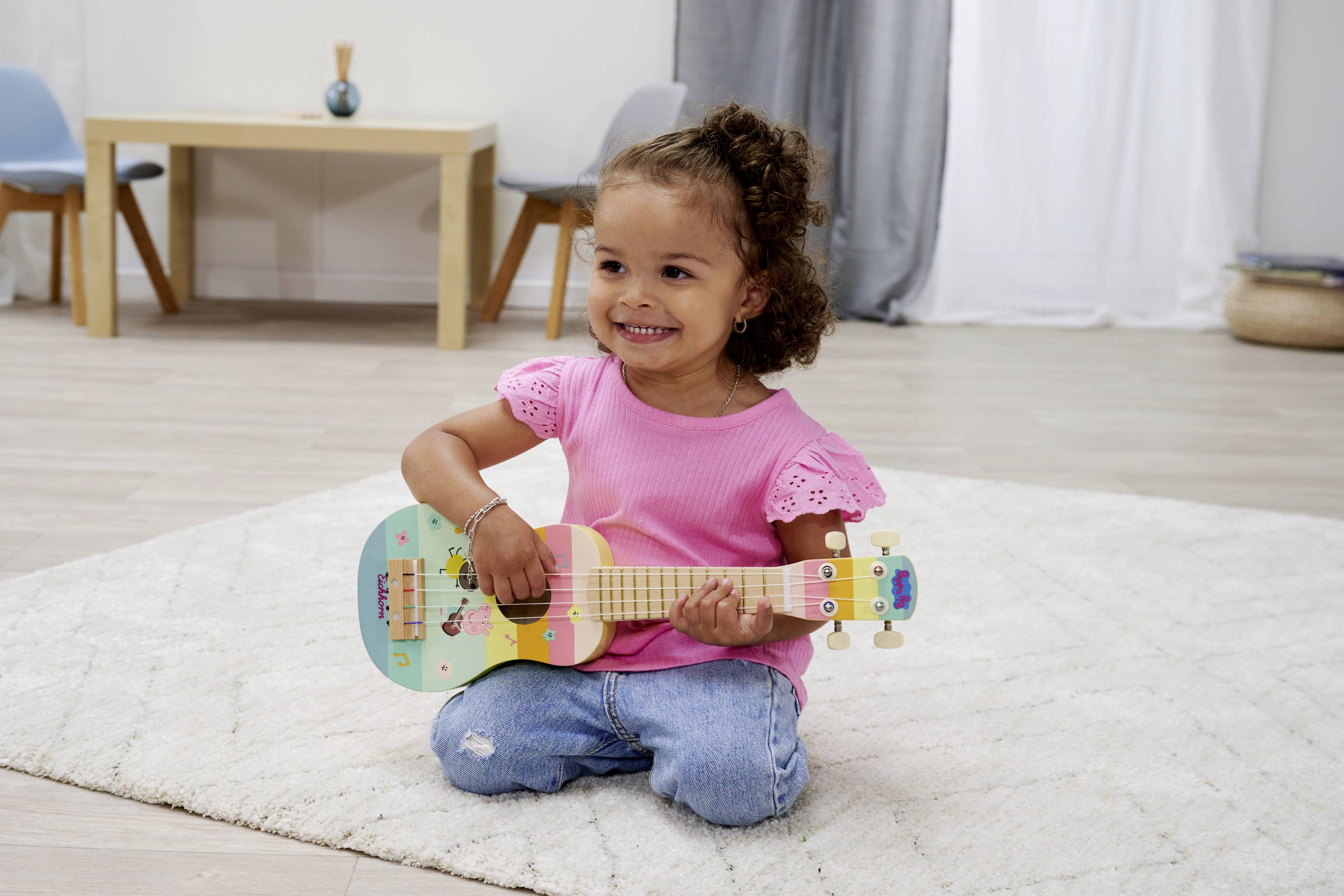 Eichhorn Guitare pour enfant Peppa Pig Holz Ukulele 43cm