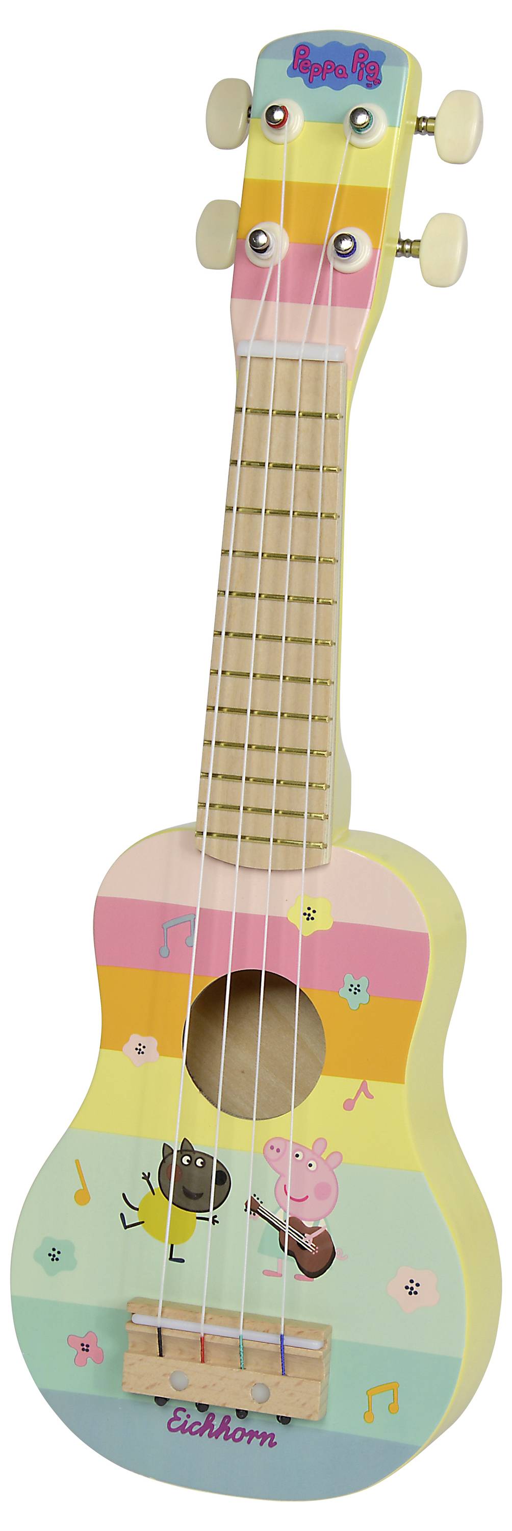 Eichhorn Guitare pour enfant Peppa Pig Holz Ukulele 43cm