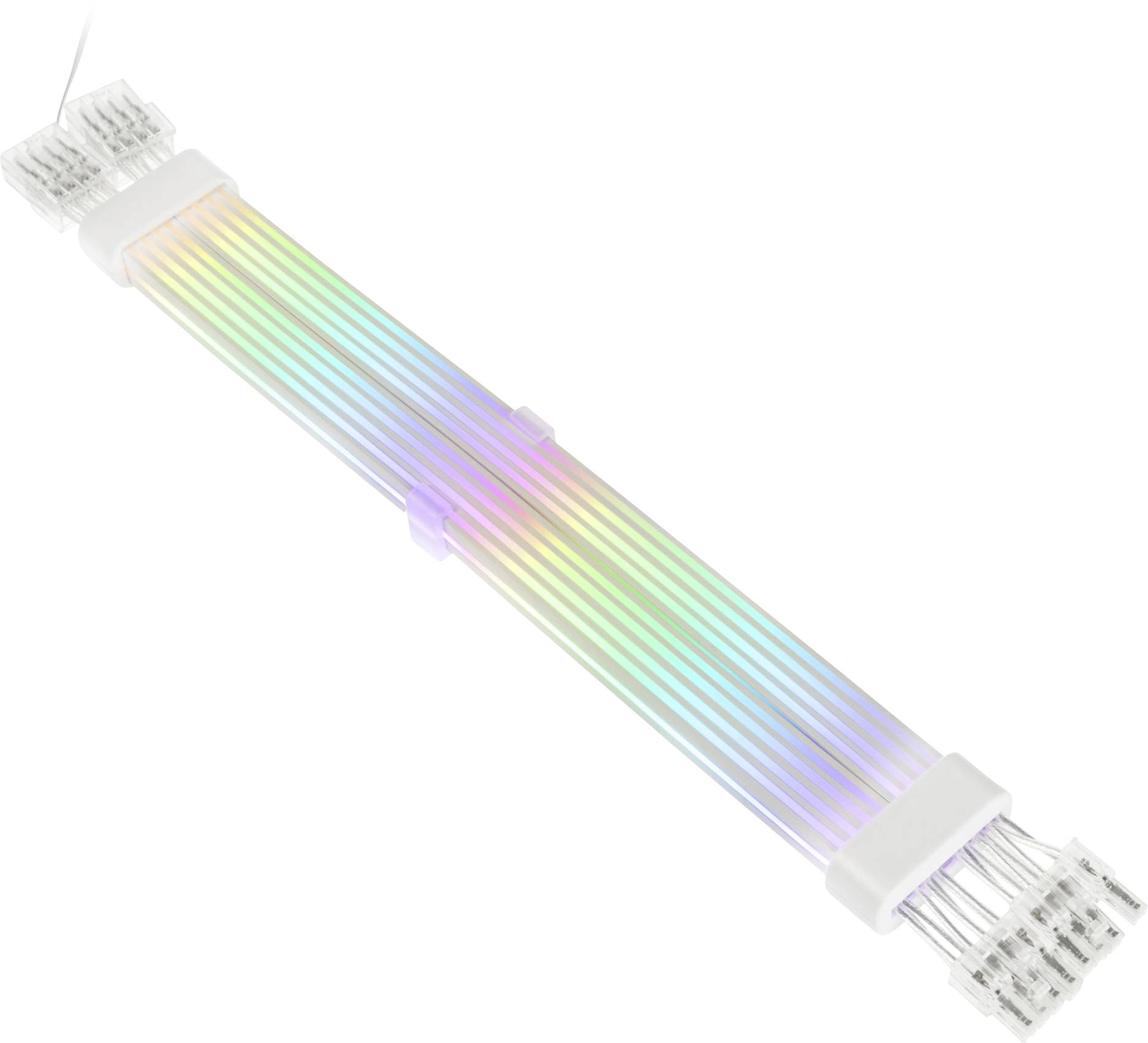 Kolink UR-2PCIE-ARG alimentation Câble de raccordement blanc, transparent, RVB 31 cm