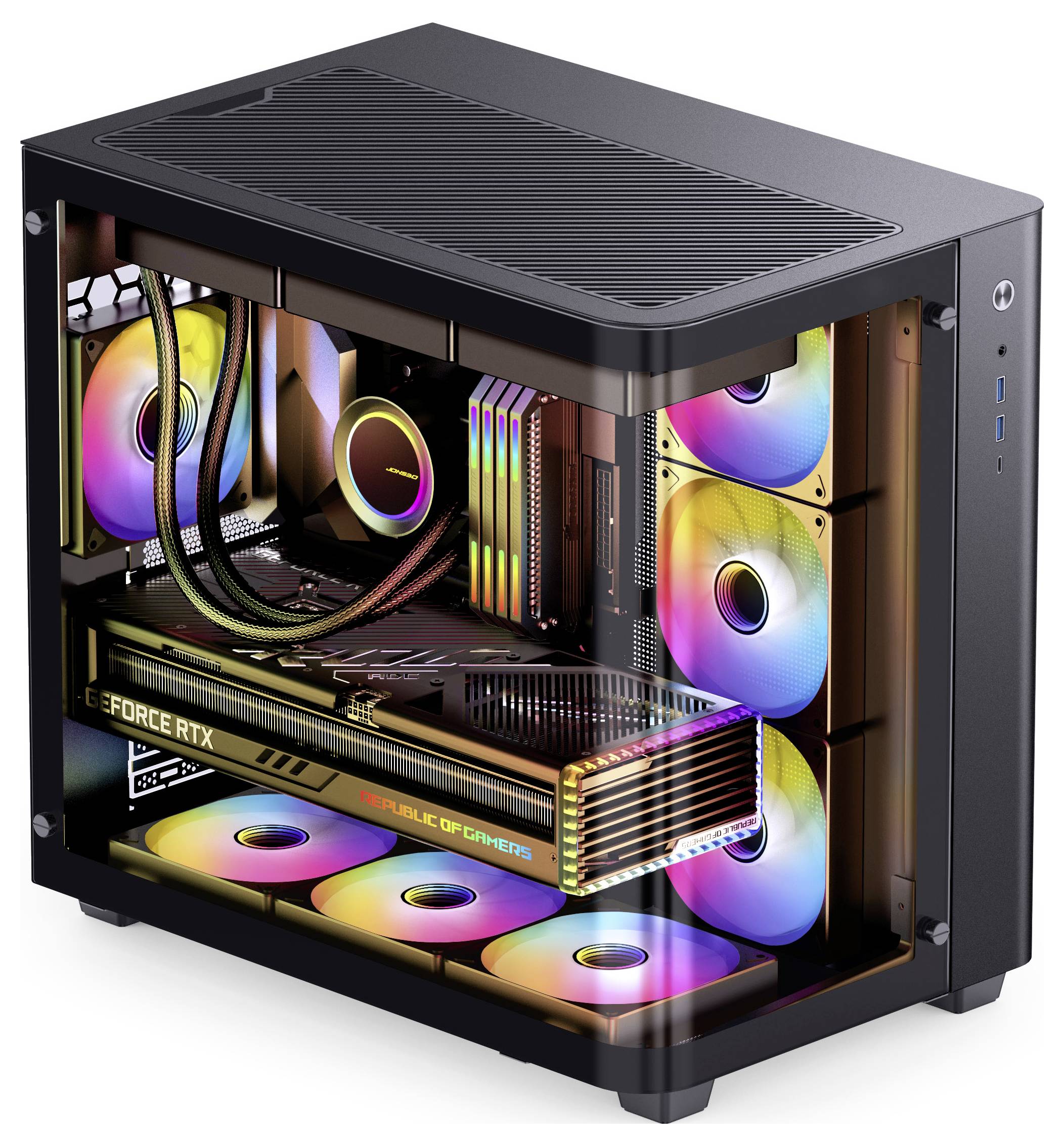 Tour midi Jonsbo TK-3 Boîtier PC noir