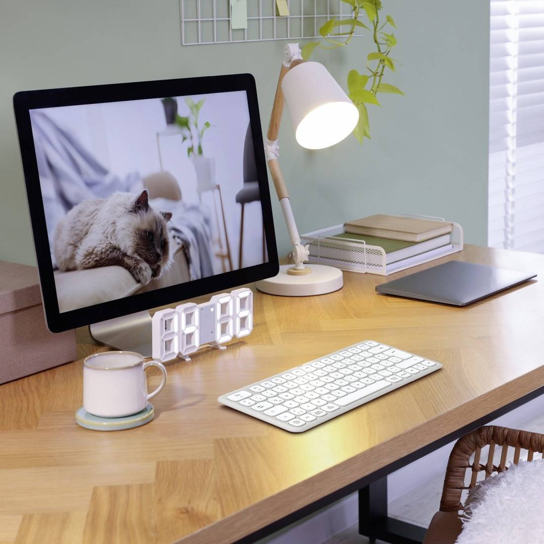 Hama WK-500 radio Clavier allemand, QWERTZ blanc