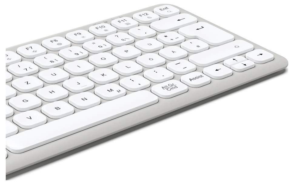 Hama WK-500 radio Clavier allemand, QWERTZ blanc