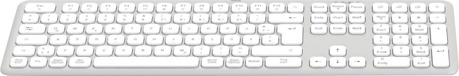 Hama WK-550 radio Clavier allemand, QWERTZ blanc touches multimédia