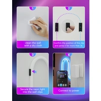 Govee H10D1001 Neon Rope Light 2 Bracket  - 20 pcs- Black Clip de serrage plastique 20 pc(s) Govee H10D1001 Neon Rope Light 2 Bracket  - 20 pcs- Black Clip de serrage plastique 20 pc(s)