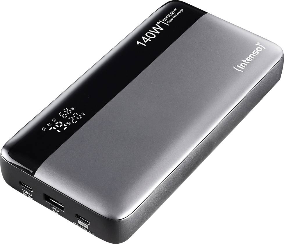 Intenso HE25000 Powerbank (batterie supplémentaire) 25000 mAh Quick Charge, Power Delivery LiPo USB-A, USB-C® noir