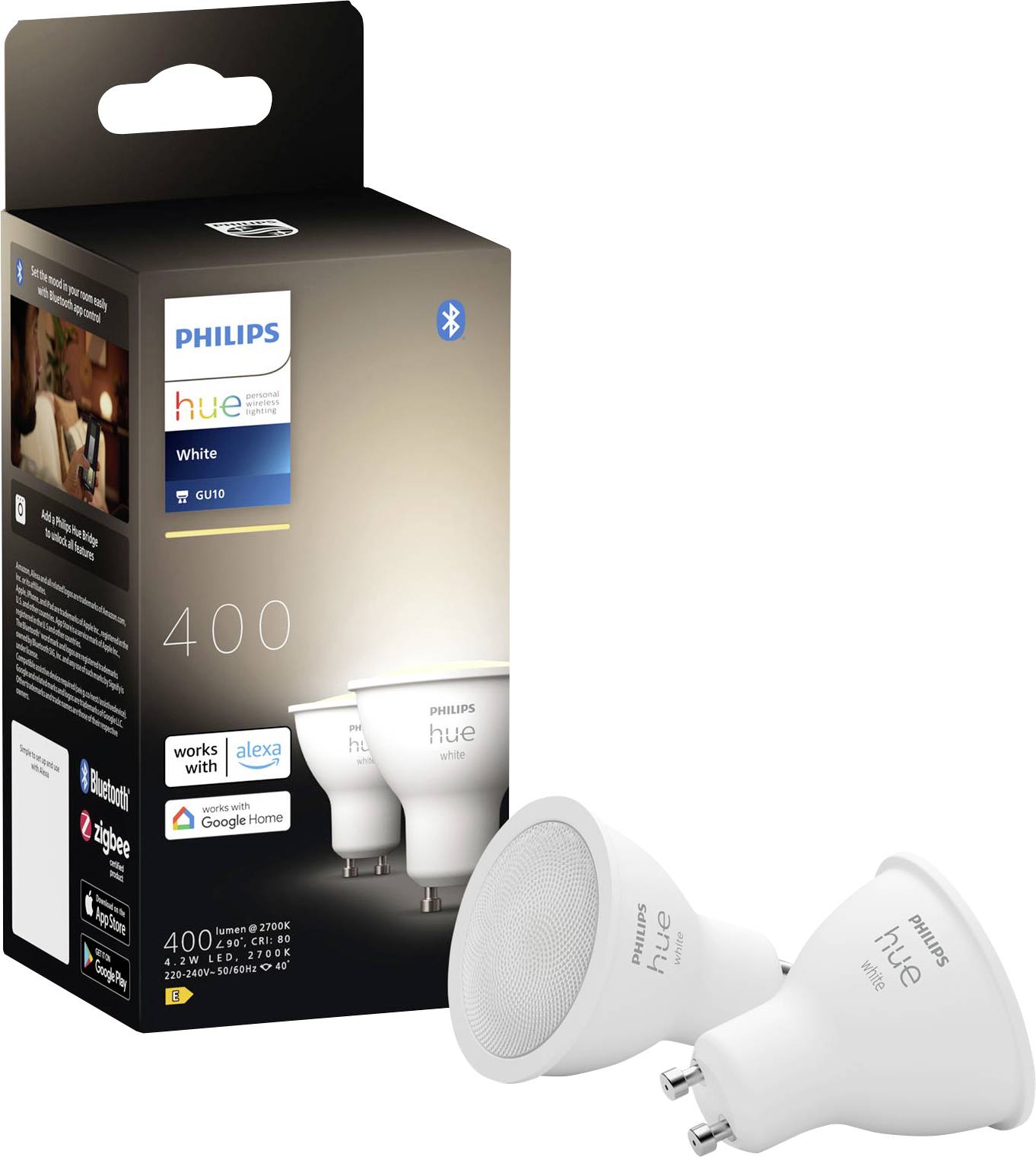 Philips Hue Ampoule à LED 23023100 CEE: E (A - G) GU10 blanc chaud