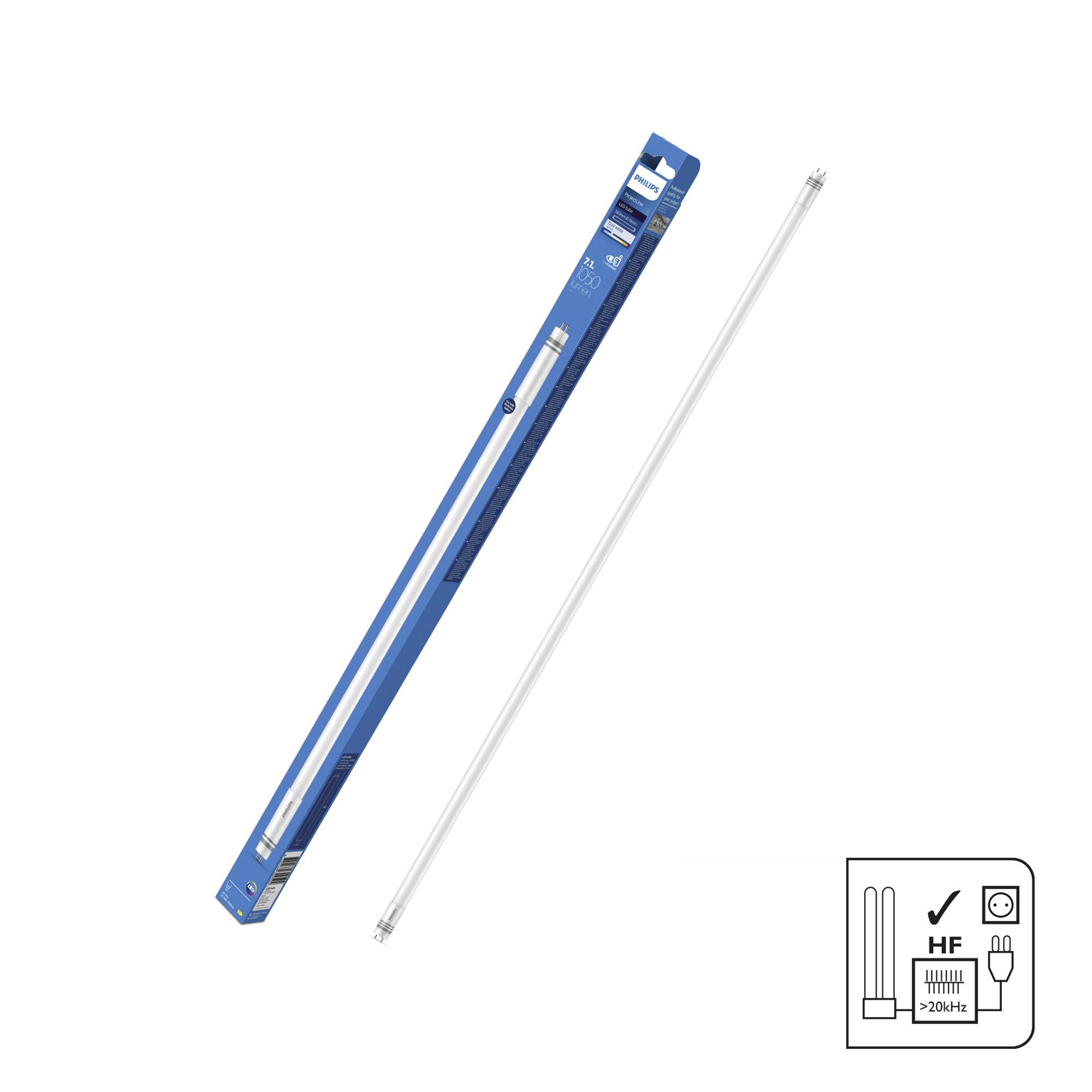 Philips LED Tubes LED CEE: D (A - G) G5 forme de tube T5 Ballast électronique 7.1 W blanc neutre (Ø x L) 19 mm x 563 mm 1 pc(s)