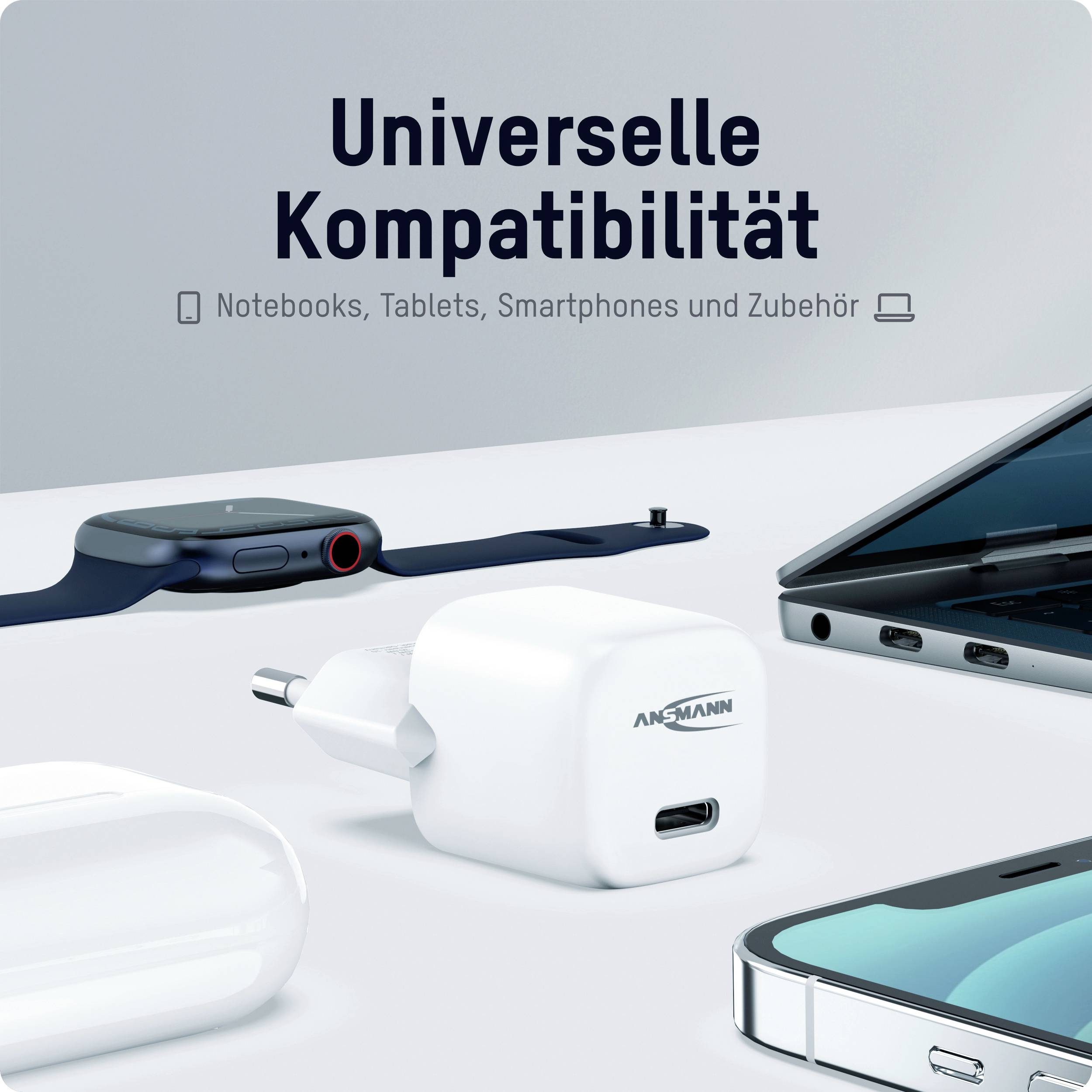 Ansmann HC120PD-mini Chargeur USB 20 W 1x USB-C® blanc intérieure