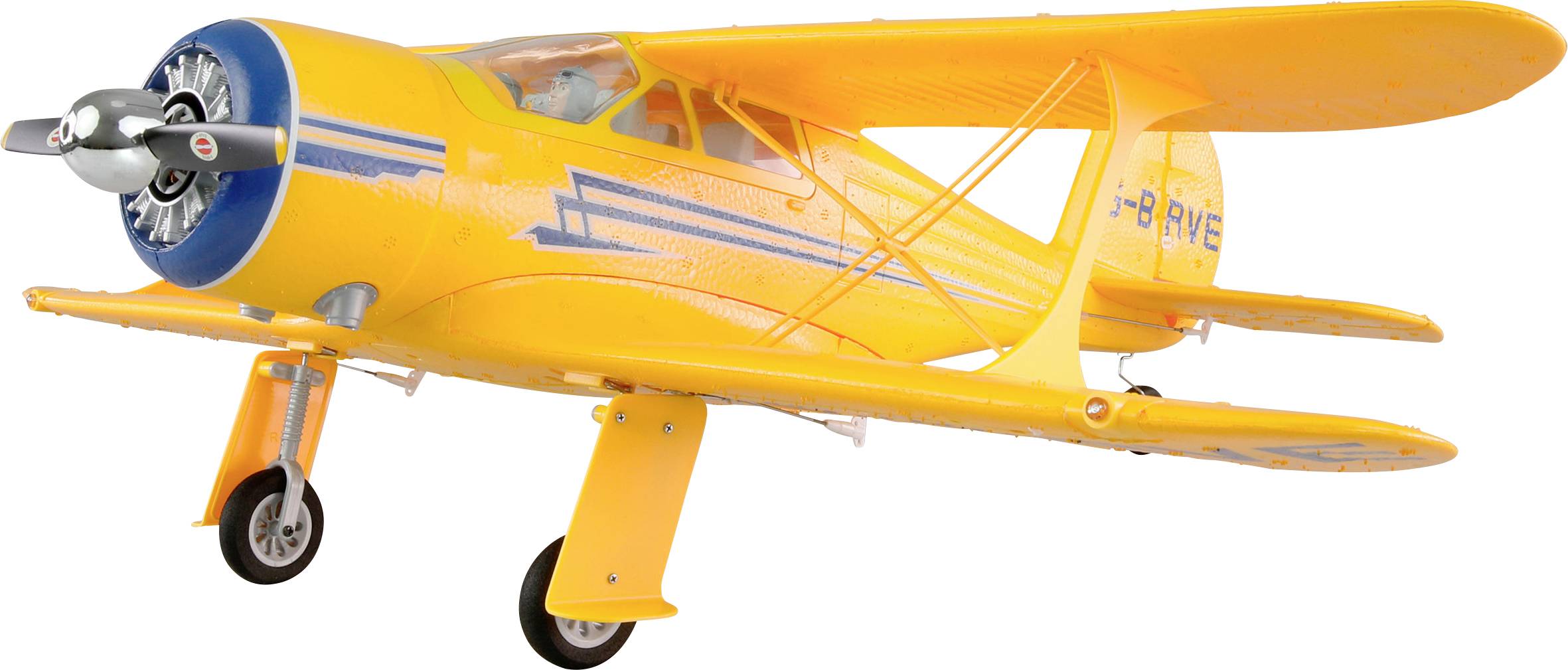 Amewi AMXFlight Beech D17s jaune Avion RC à moteur prêt à fonctionner (RtR) 550 mm