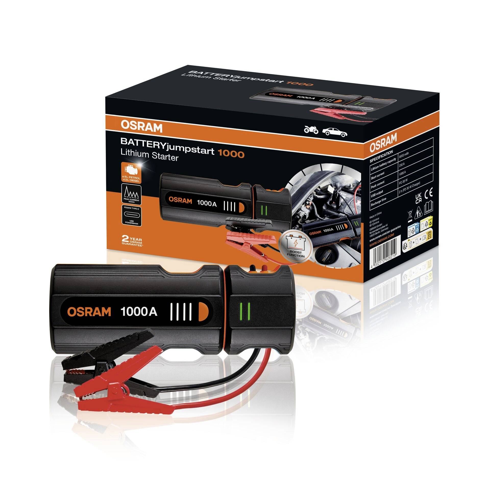 Osram Automotive Système de démarrage rapide BATTERYjumpstart 1000 OJS020