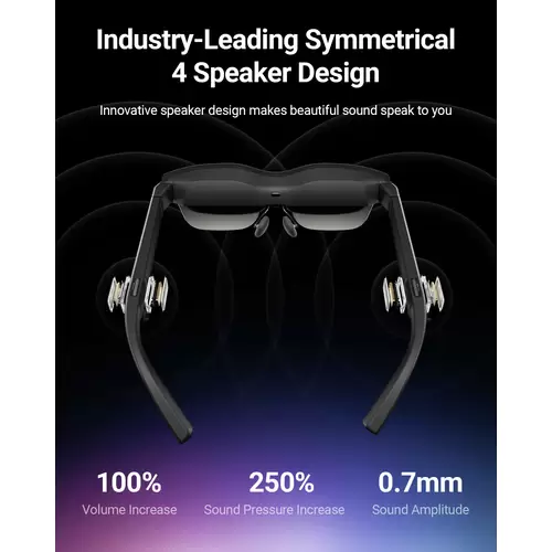 TCL RayNeo Air 2s Lunettes AR noir avec sonorisation intégrée TCL RayNeo Air 2s Lunettes AR noir avec sonorisation intégrée