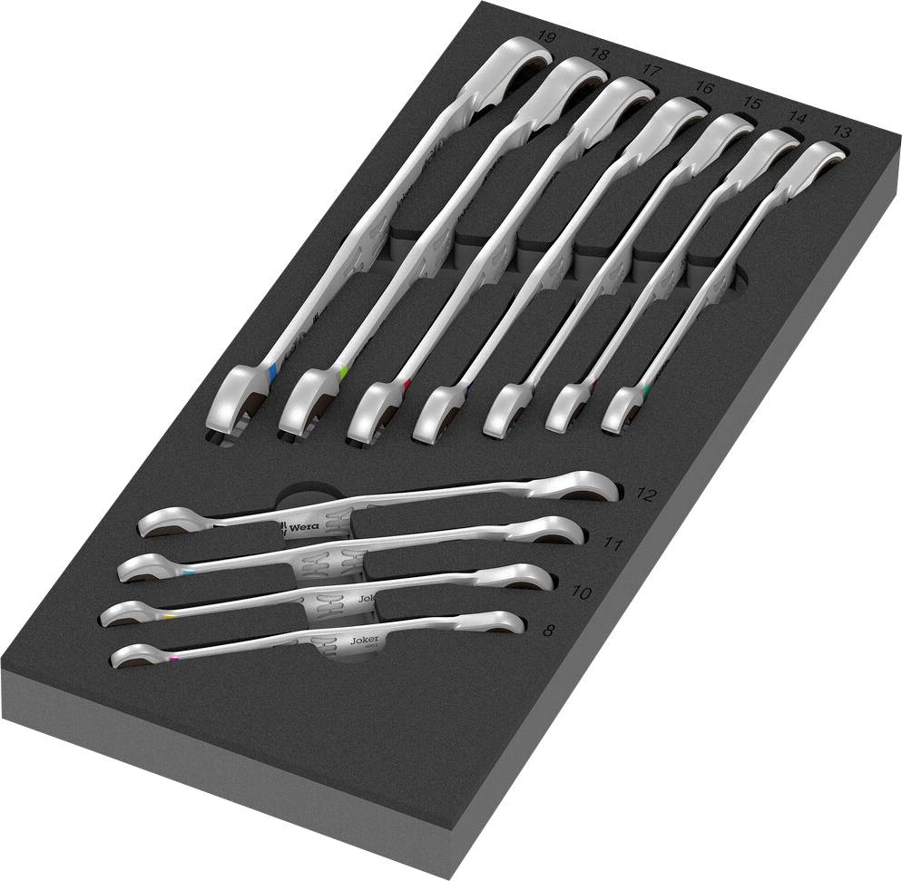 Wera 05150123001 9733 Jeu de clés mixtes à cliquet Ouverture de clé (métrique) 8 - 19 mm