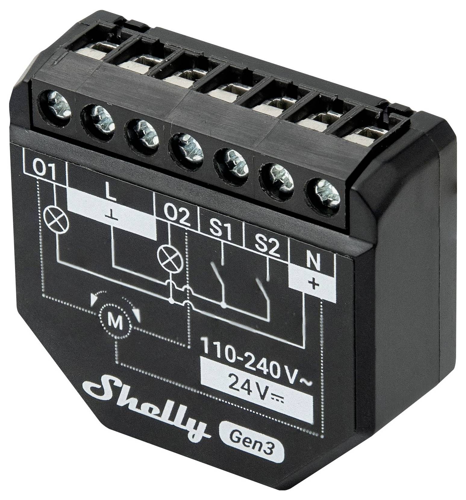 Shelly 2PM Gen3 Actionneur de mesure de commutateur Bluetooth, Wi-Fi