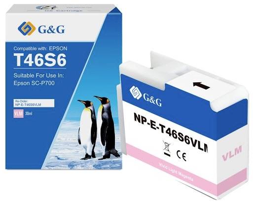 G&G Encre de recharge compatible magenta photo 1E46S6-VLMGG