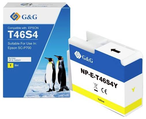 G&G Encre de recharge compatible jaune 1E46S4-YGG