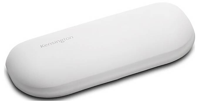 Repose-poignet blanc et ovale de Kensington offrant un confort de frappe optimal grâce à sa conception ergonomique.