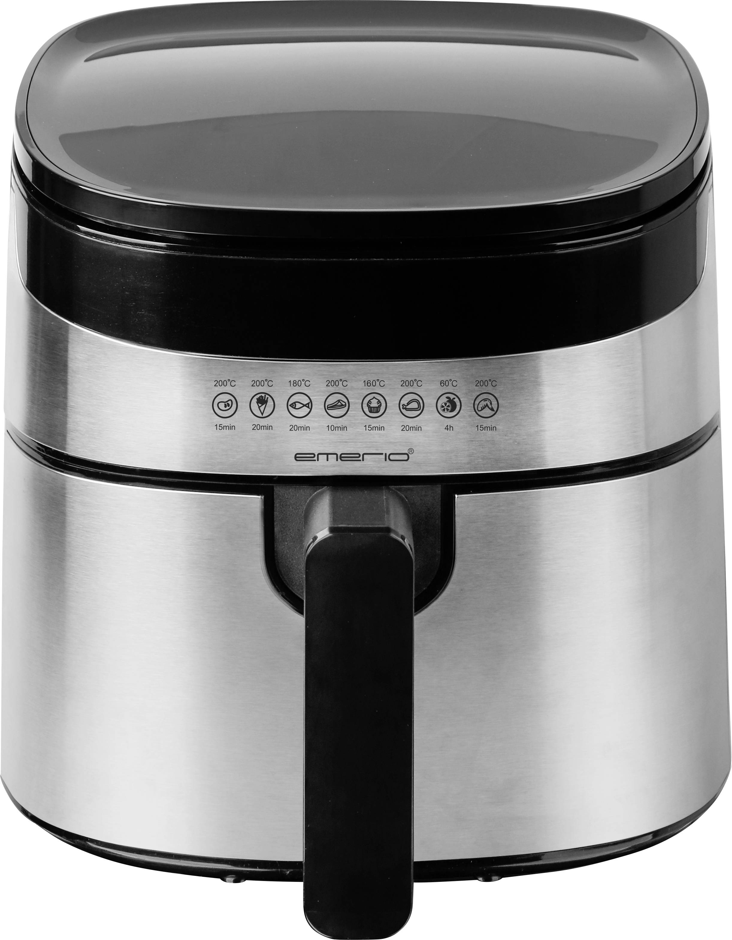 EMERIO AF-129084 Friteuse à air chaud 4.5 l revêtement anti-adhésif, fonction minuteur noir