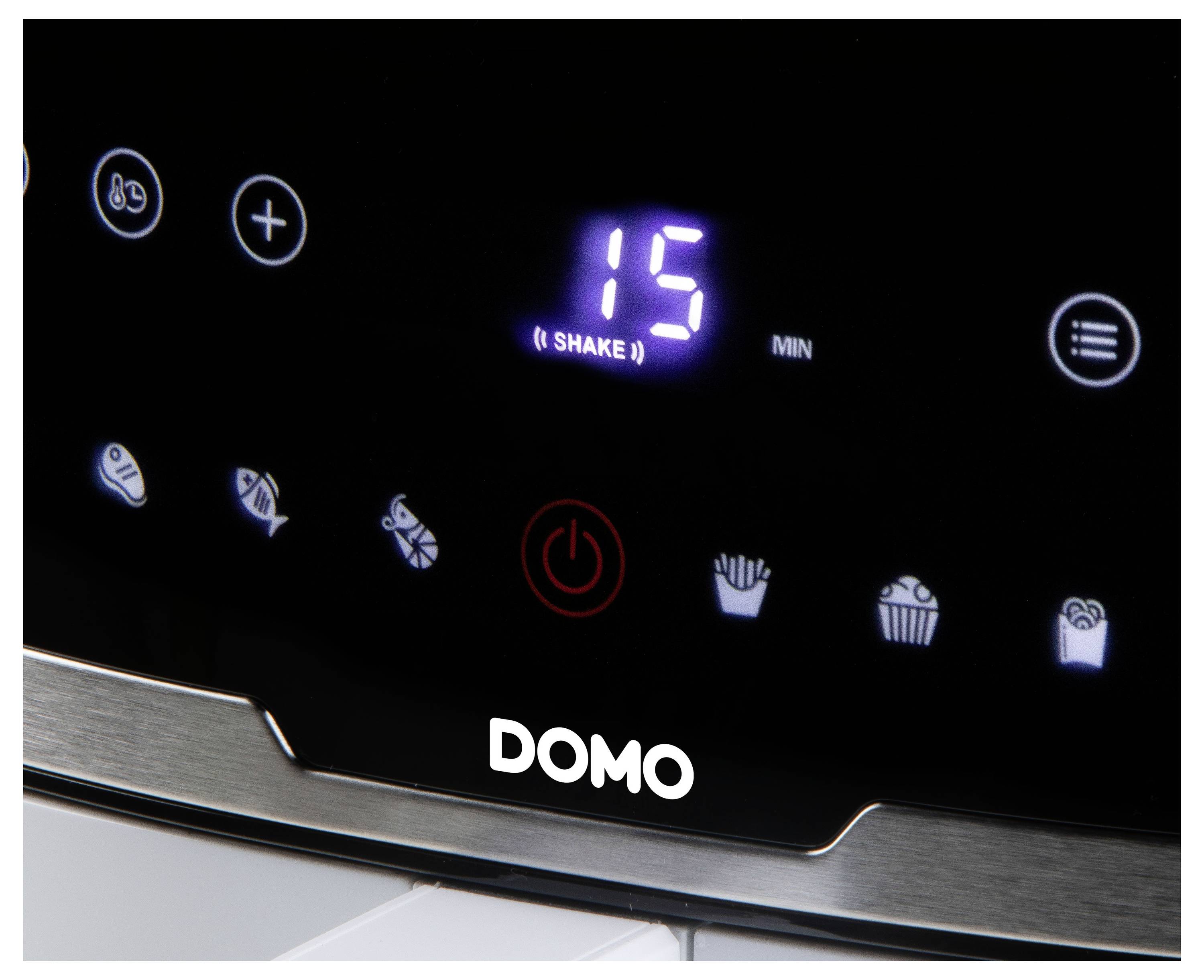 DOMO DO1148FR Friteuse à air chaud 8 l protection contre la surchauffe, fonction minuteur, avec écran, revêtement anti-adhésif