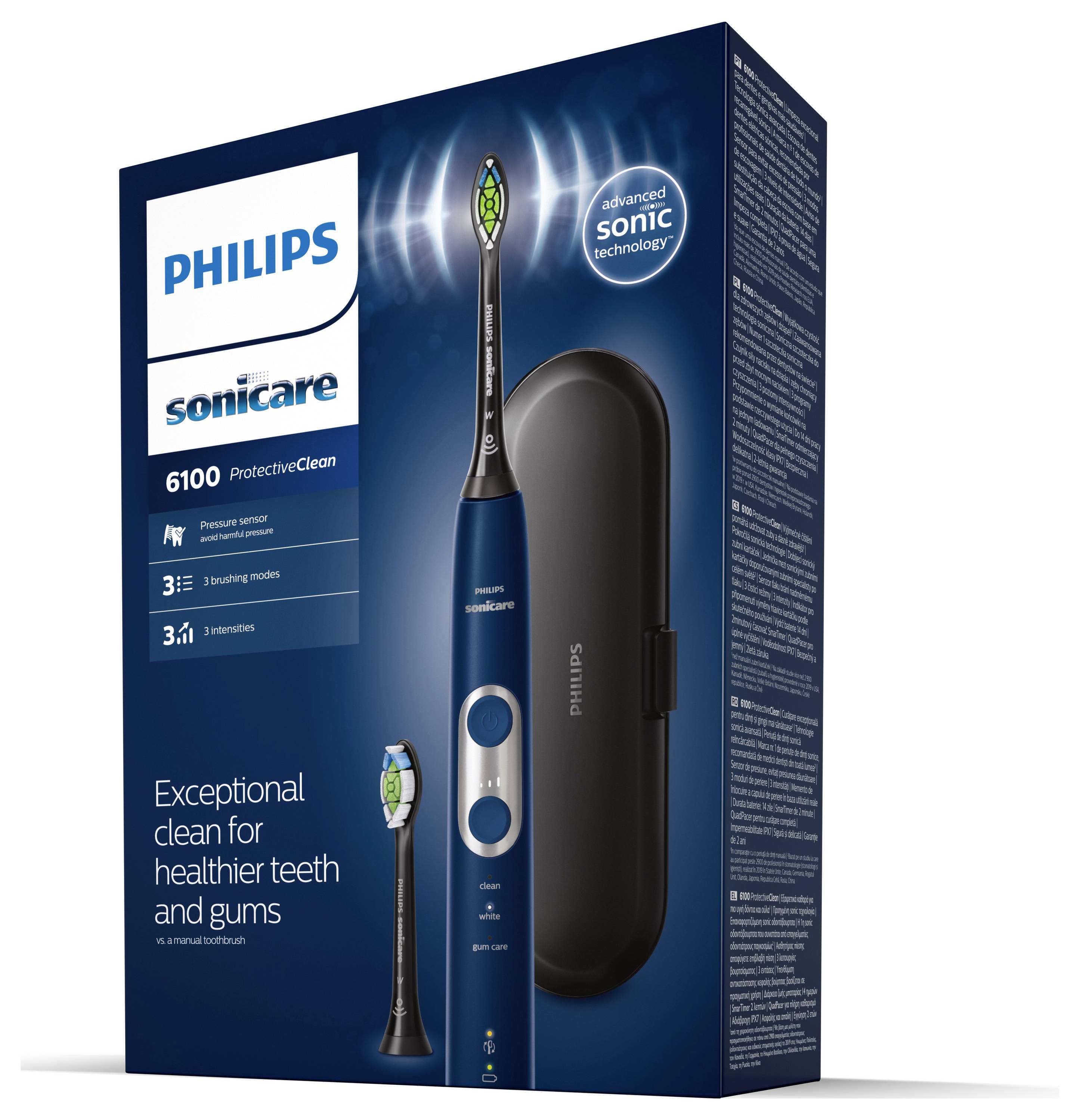 Philips Bodycare HX6871/47 Brosse à dents électrique sonique bleu marine
