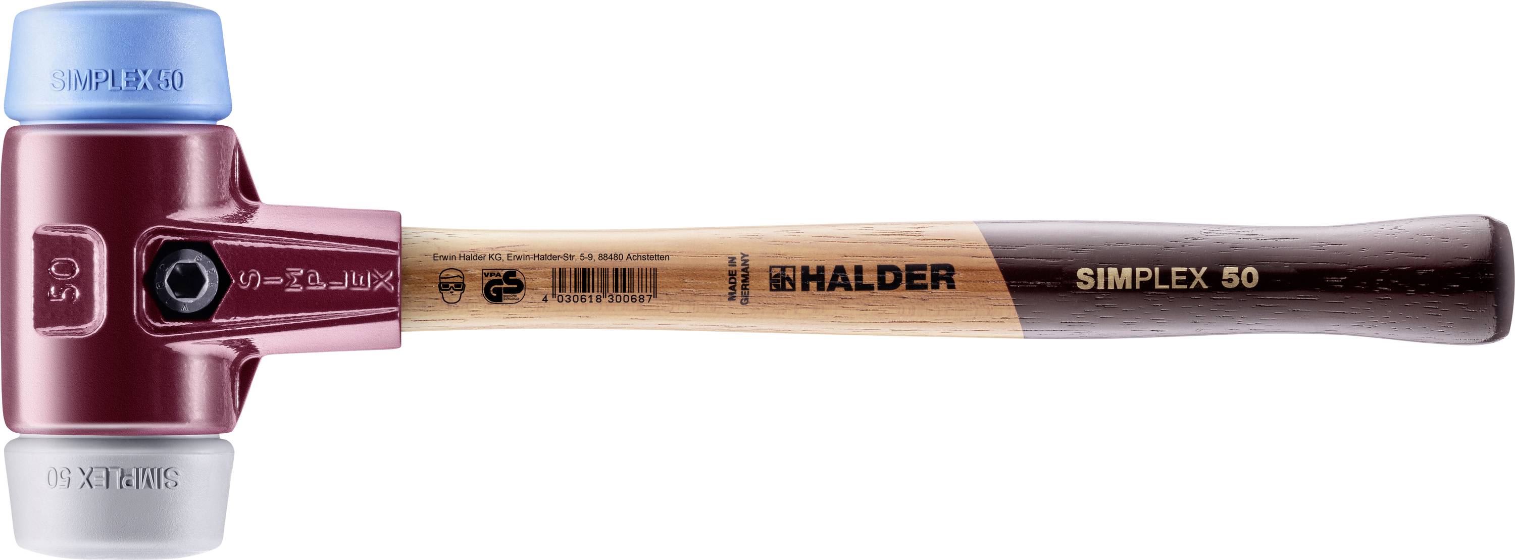 Halder SIMPLEX 3013.050 Marteau à métal Manche ergonomique, mi-dur, souple 1060 g 370 mm 1 pc(s)