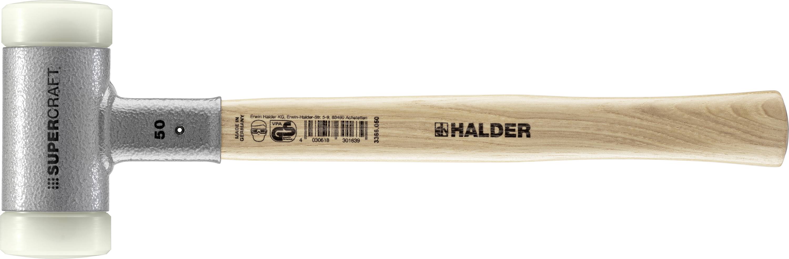 Halder SUPERCRAFT 3366.050 Marteau à métal Manche ergonomique, dur, antichoc de retour 990 g 365 mm 1 pc(s)