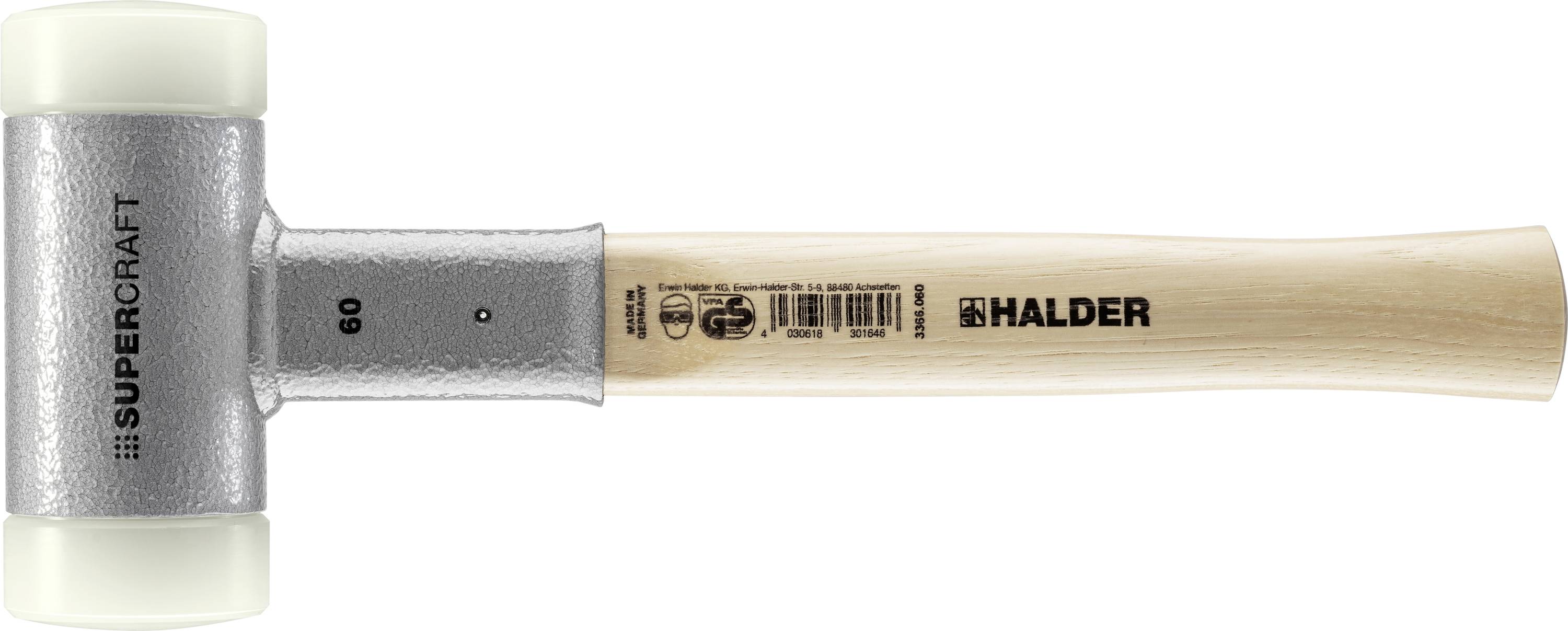Halder SUPERCRAFT 3366.060 Marteau à métal Manche ergonomique, dur, antichoc de retour 1705 g 360 mm 1 pc(s)