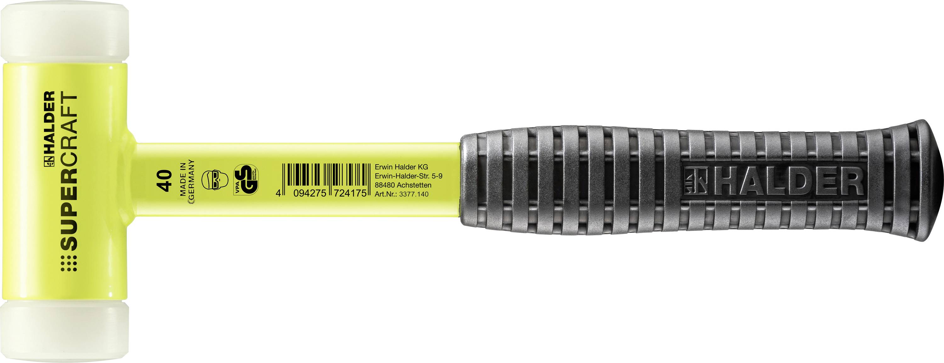 Halder SUPERCRAFT 3377.140 Marteau à métal Manche ergonomique, dur 805 g 305 mm 1 pc(s)