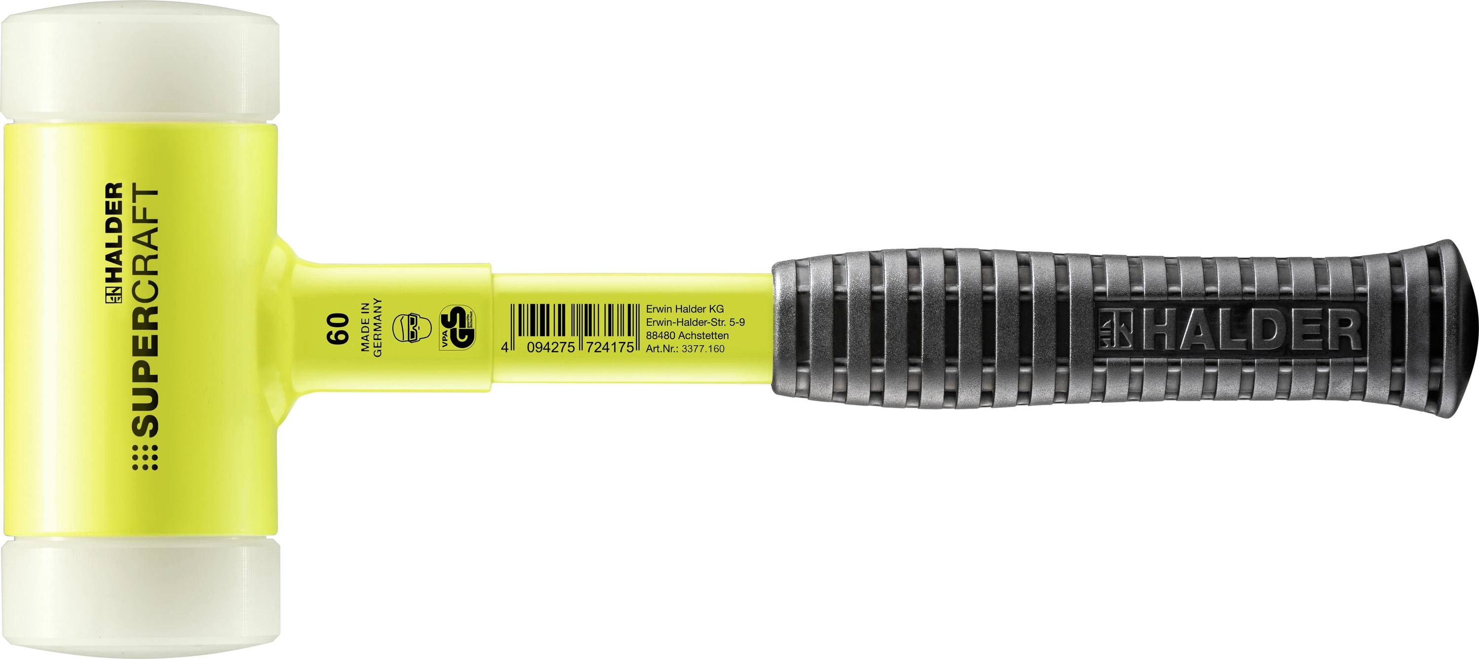 Halder SUPERCRAFT 3377.160 Marteau à métal Manche ergonomique, dur 1750 g 325 mm 1 pc(s)