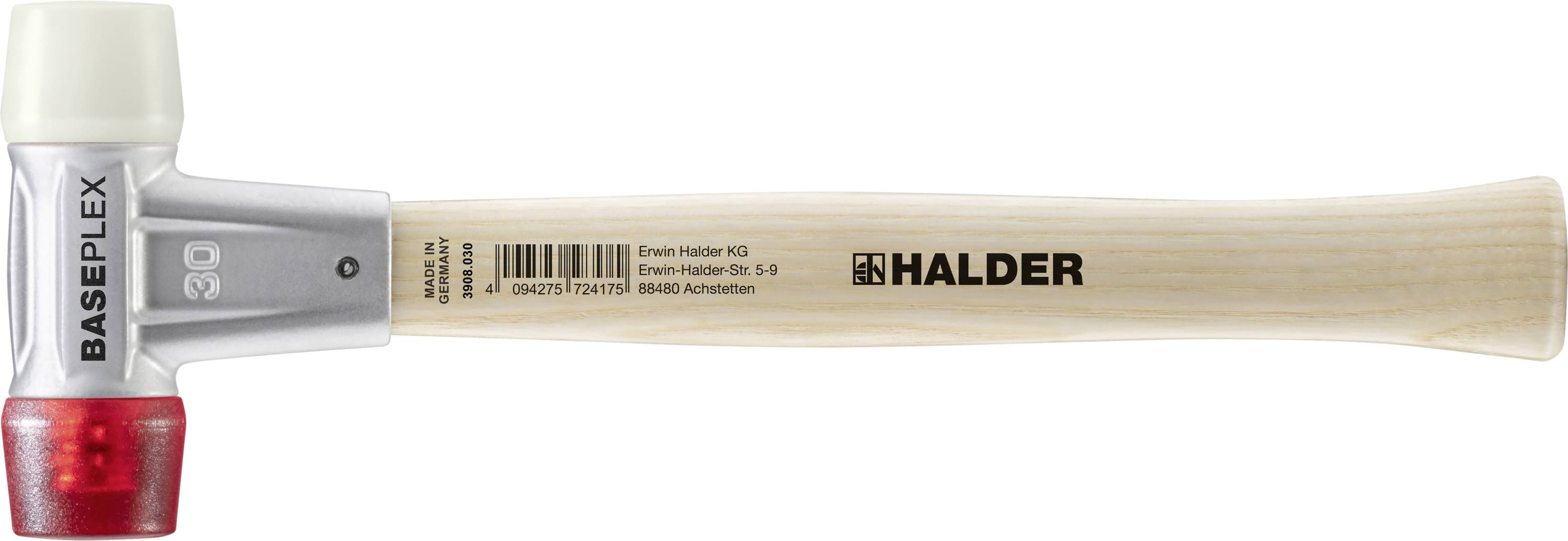 Halder BASEPLEX 3968.030 Marteau à métal Manche ergonomique, dur 360 g 280 mm 1 pc(s)