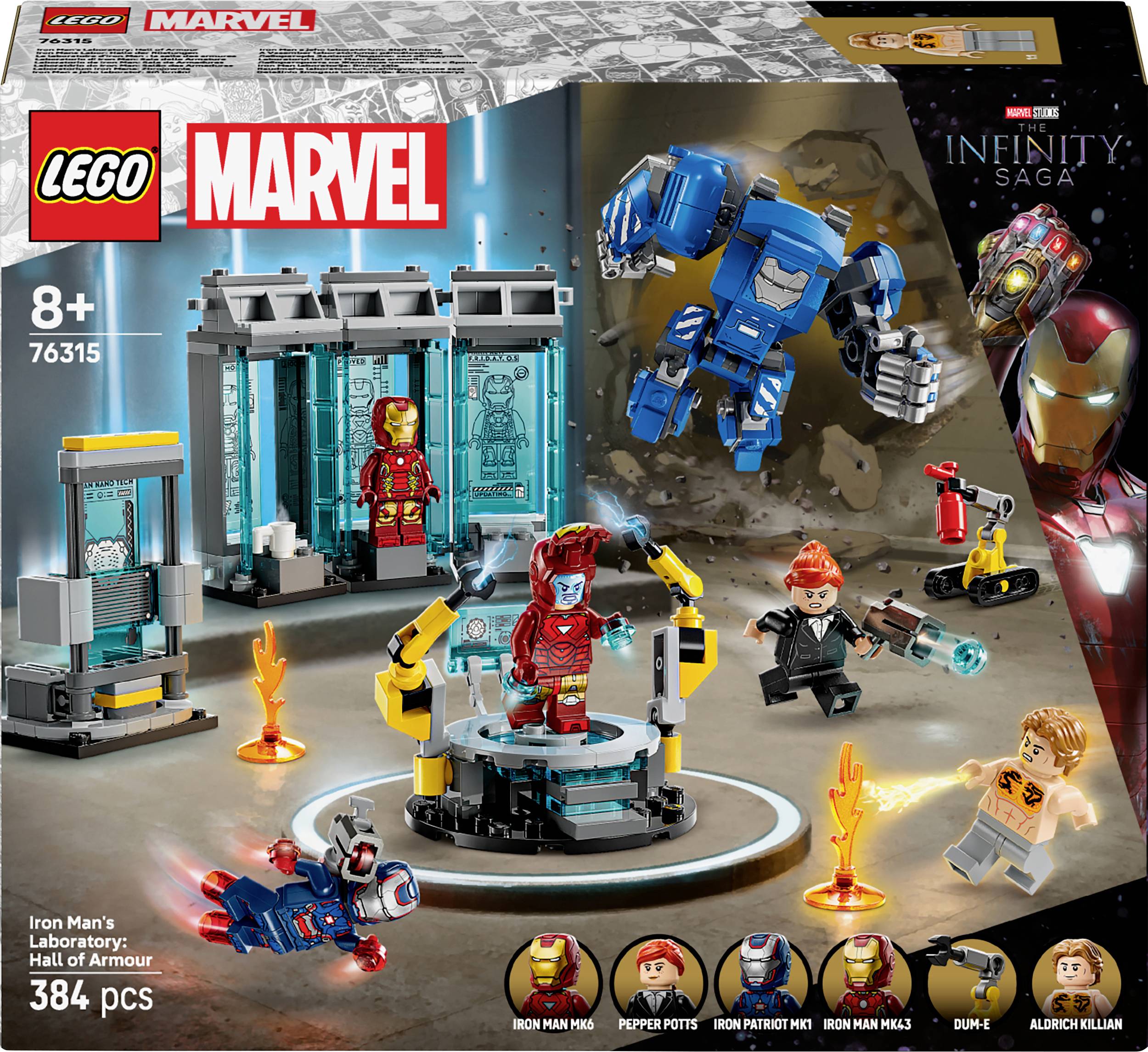 76315 LEGO® MARVEL SUPER HEROES Laboratoire Iron Man : hall des armures