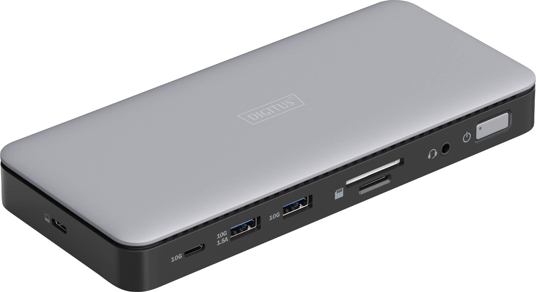 Digitus Station d'accueil USB-C® DA-70917 avec fonction de chargement, lecteur de cartes intégré, compatible 8K@30 Hz (1x)