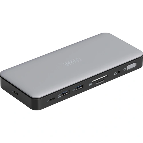 Digitus Station d'accueil USB-C® DA-70917 avec fonction de chargement, lecteur de cartes intégré, compatible 8K@30 Hz (1x) Digitus Station d'accueil USB-C® DA-70917 avec fonction de chargement, lecteur de cartes intégré, compatible 8K@30 Hz (1x)